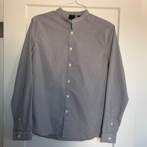 ASOS Black and White Striped Button Down Shirt